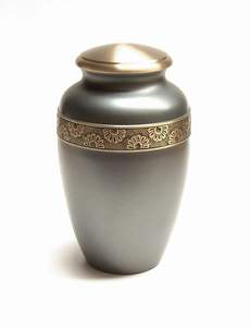 Urne funéraire artisanale en aluminium émaillé mat style Art Déco pour cendres d'adultes, vase de table, capacité personnalisable, vente en gros - Product Image 5