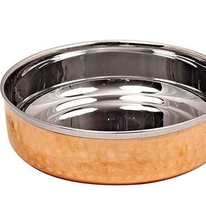 Factory Wholesale Prices Serveware and Tableware Hotel Restaurant Steel Copper Hammered Fry Sauce <b>Pan</b> with Long Brass Handle - Product Image 5