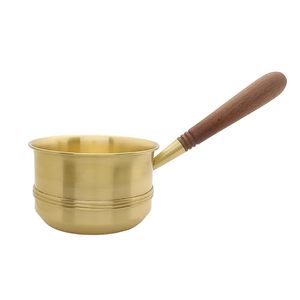 Théière traditionnelle chinoise de luxe, écologique, sans BPA, en acier inoxydable, avec poignée en bois, sans couvercle, pour la préparation du thé, utilisation en camping - Product Image 1