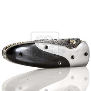 Couteau de poche pliant en acier Damas en gros DD-FK-800 avec manche en corne de buffle, couteau EDC pour le camping, la randonnée et les activités de plein air - Product Image 5