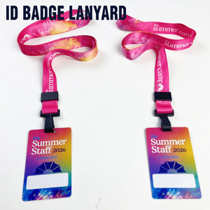 Custom ID Badge <b>Lanyard</b> with Logo <b>Polyester</b> Sublimation Neck Strap for Conference Event Exhibition Staff Promotional OEM - Product Image 1