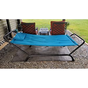 Heavy Duty Swing amaca letto appeso Patio Chaise Lounge Chair baldacchino cuscino sacchetto di stoccaggio per giardino prato a bordo piscina portico - Product Image 6