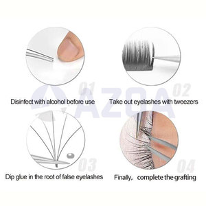 Ensemble de pinces à extensions de cils en acier inoxydable, 9 pièces, avec pointes courbées, droites et fines, pour une application professionnelle des cils - Product Image 2