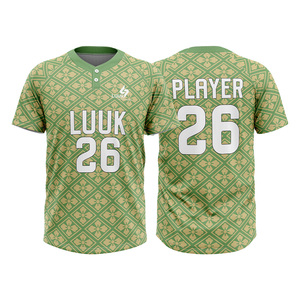 เสื้อเบสบอลแบบ OEM ODM ผลิตตามสั่ง 2 กระดุม แบบซับลิเมชั่น ชุดทีม ระบายเหงื่อได้ดี ชุดกีฬา - Product Image 4