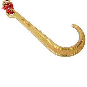 Catena di traino in acciaio legato G80 con 2 ganci a J, 5/16 x 10 piedi, resistenza alla rottura 9260 libbre per veicoli trainati - Catena a briglia da 9260 libbre - Product Image 5