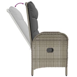 ม้านั่งพักผ่อนในสวนหวายเทียมสีเทากว้าง 42.1 นิ้ว สำหรับลานบ้าน - Product Image 6