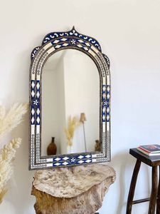 Custom Modern Rectangular Resin Inlay Wall <b>Hanging</b> <b>Mirror</b> Frame Handmade Bone Resin Decor for Bedroom Bathroom for Wedding Gift - Product Image 4
