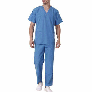 Conjuntos de Uniformes Médicos de Tejido de Punto Personalizables, Antimicrobianos y Ecológicos, con Detección de Agujas, Top con Cuello en V y Pantalones con Cordón Ajustable para el Sector Sanitario - Product Image 4