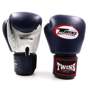Guantes de Boxeo Twins Personalizados con Impresión OEM, Azules y Blancos, para Sparring, Kickboxing, Entrenamiento Profesional - Product Image 1