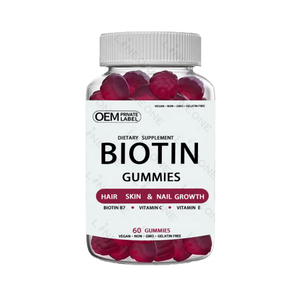 FAIBLE quantité minimale de commande Collagène brillant blanchissant la peau Gommes au L-glutathion Gommes à la biotine Bon pour les cheveux, la peau et les ongles OEM - Product Image 1