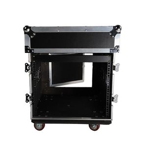 Estuche de Rack 4U 8U 12U con Parte Superior Inclinada para Mezclador DJ, Gabinete con 4 Ruedas, Negro y Plateado, para Instrumentos Musicales - Product Image 4