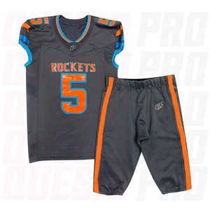 Ensemble d'uniformes de football américain respirants personnalisés en gros – Kit maillot et pantalon pour équipe sur mesure - Product Image 6