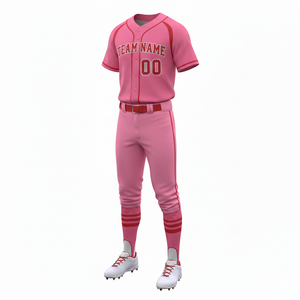Maillot de baseball personnalisable respirant à col en V et pantalon uniforme – Vêtements de sport sublimés imprimés de haute qualité - Product Image 1
