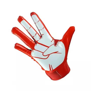 Gants de football américain personnalisables en polyester doux, respirants, antidérapants, sans silicone, de haute qualité, stériles, couleurs personnalisées - Product Image 4