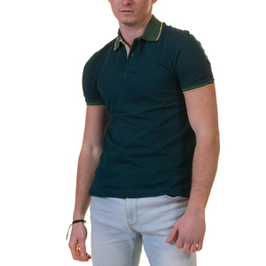 Polo de Manga Corta Rosa para Hombre, Color Sólido, Algodón Jersey, Corte Casual, Tejido Transpirable, Camisetas Polo para Hombre - Product Image 6