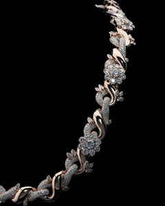 Collier Chaîne Cubaine en Argent 925 de Qualité Supérieure Jewelux, Entièrement Sertie de Moissanite, Style Luxe Plaqué Or 14K/18K, Certifié IGI - Product Image 1