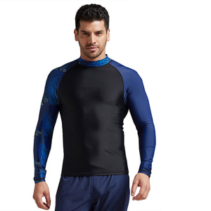 Camisetas de compresión de manga larga para hombre, de poliéster y spandex, para gimnasio, cómodas, de secado rápido, tipo rash guard, gran venta. - Product Image 4