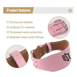 Ceinture de musculation en cuir personnalisée pour l'entraînement en salle de sport, ceinture de powerlifting réglable pour le soutien du dos, OEM/ODM - Product Image 4
