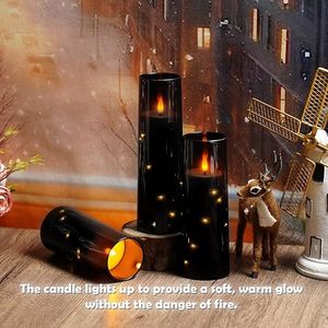 Candele LED Senza Fiamma a 5 Pezzi per un'Atmosfera Romantica, con Timer, in Acrilico Stabile, Effetto Sfarfallio per un Ambiente Accogliente - Product Image 2