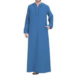New Arrival Ramadan Eid Prayer Dress for Thobes OEM Services Modern Embroidery <b>Islamic</b> Polyester Ethnic Loose Fit Thobes Robes - Product Image 3