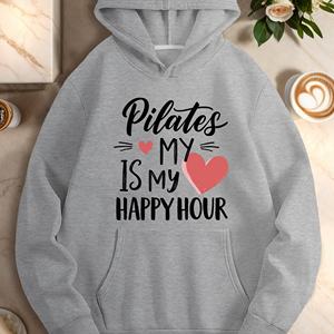 Pilates est mon happy hour sweats à capuche décontractés pour femmes - Product Image 3
