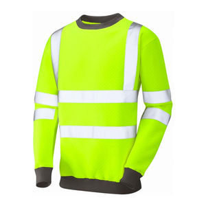 Long Sleeve High Visibility Safety Sweatshirts Hi Vis Viz Sweatshirt High Visibility Reflective <b>Work</b> Fleece Safety Sweat Shirt - Product Image 1