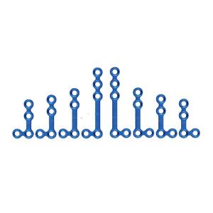 Kit d'instruments chirurgicaux orthopédiques bleus : Plaques en L à trous multiples pour la fixation osseuse, système 1,5 mm et 2,0 mm - Product Image 2