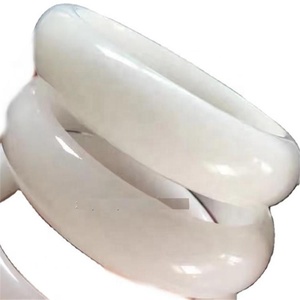 <span class=keywords><strong>Bracelet</strong></span> en cristal naturel pour homme et femme, fait à la main, en calcédoine blanche, 62mm-67mm, meilleur cadeau - Product Image 2