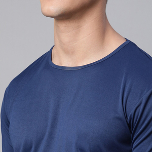 <b>Men</b> Polyester/Cotton Eco-Friendly 320g Everyday <b>T</b>-<b>Shirt</b> O-Neck Casual <b>Striped</b> Tee Custom Logo OEM ODM Wholesale Supplier Premium - Product Image 6