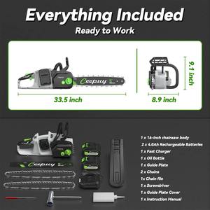 ชุดเลื่อยโซ่ยนต์ BL 40V HP 18 นิ้ว รุ่นใหม่ พร้อมแบตเตอรี่ HP 5.0Ah เครื่องชาร์จเร็ว 5A น้ำหนักเบา รับประกัน 3 ปี - Product Image 4