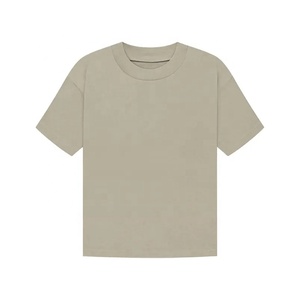 Nouveau design T-shirt homme 100% coton coupe ample épaules légèrement tombantes style court uni surdimensionné pour l'été - Product Image 1