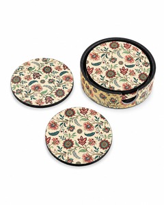 Designer MDF Enamel Coaster Set With Stylish <b>Printed</b> Surface For Modern Living Room Kitchen And <b>Office</b> Decoration - Product Image 1