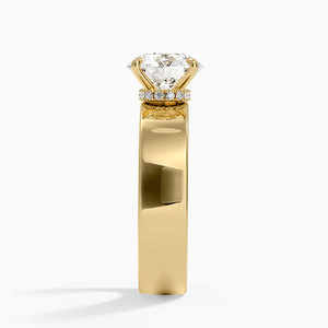 แหวนหมั้นเพชรทรงกลมแบบซ่อนรูปวงแหวน - Product Image 2