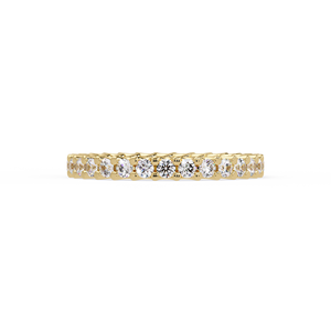 Anillo de Eternidad Completo con Diamantes Cultivados en Laboratorio, Corte Brillante, Chapado en Rodio sobre Oro Amarillo de 14K/18K, DEF-VVS, 0.90 CTW, Diseño Moderno - Product Image 4
