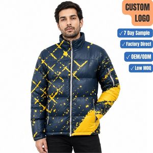 Chaqueta de Plumón Personalizada de Alta Calidad para Hombre, Abrigo de Invierno Brillante y Elegante con Capucha - Product Image 1
