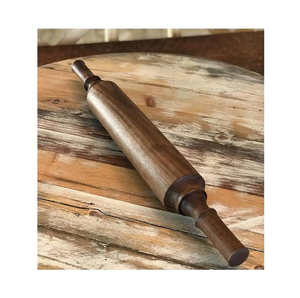 ชุดทำโรตีแบบดั้งเดิมทำจากไม้ พร้อมแผ่นไม้ขัดเรียบสำหรับรีดแป้ง และอุปกรณ์ทำโรตี จาปาตี และขนมอบแบบบูราก - Product Image 4