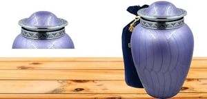 Ornamental Adult Aluminum Cremation Funeral Ash Holder <b>Memorial</b> <b>Keepsake</b> Urn With Refined Decorative Surface Finish - Product Image 4