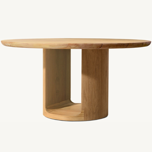 โต๊ะกลมขายดี ทำจากไม้สักคุณภาพดี ดีไซน์เรียบง่าย ทันสมัย เหมาะสำหรับใช้งานกลางแจ้ง - Product Image 2