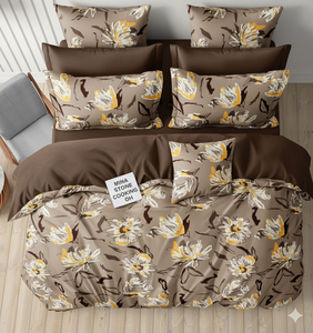 Ensemble de draps-housses en microfibre de qualité supérieure pour lit King Size - 400 fils, imprimé, durable, lavable, toutes saisons, usage hospitalier et hôtelier - Product Image 1