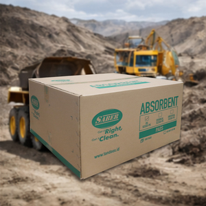 Almohadillas Absorbentes de Aceite Industriales, Caja de 100 Unidades, 300 GSM, 40x50cm, Láminas para Control de Derrames de Aceite para Uso en Fábricas en las Industrias del Petróleo y Gas/Marina - Product Image 3