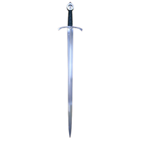 Épée en acier de Damas en gros, manche en bois de rose et laiton avec fourreau en cuir, idéale pour un cadeau – Épée de Damas