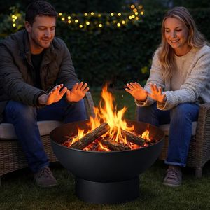 Brasero moderne en acier pour l'extérieur, foyer à bois avec revêtement en poudre - Product Image 2