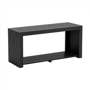 Banc de douche moderne en bois à lattes avec étagère de rangement, siège organisateur de chaussures étanche pour salle de bain et entrée, vente en gros - Product Image 1