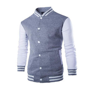 Fashion Long Sleeve Loose Fit PU Leather Canvas Varsity Biker <b>Pilot</b> <b>Jacket</b> Men Eco-Friendly Waterproof Plaid Letter Winter - Product Image 4