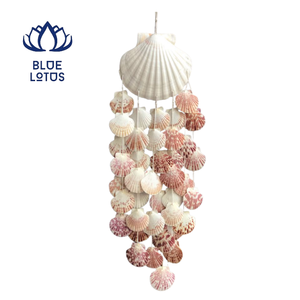 Campana de Viento de Conchas Naturales PREMIUM, Decoración Colgante Hecha a Mano con Conchas Marinas, Decoración Náutica Costera para el Hogar - Product Image 1