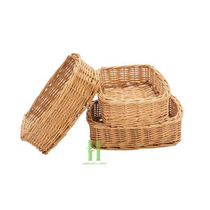 Cestas de Almacenamiento Rectangulares de Ratán Natural, Juego de 3, para Organización del Hogar, Hechas a Mano, Ecológicas - Product Image 1