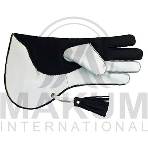 Gants de fauconnerie en cuir marron, gants de chasse au faucon, gants respirants pour l'extérieur - Product Image 3