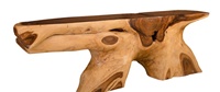 Table de salle à manger console traditionnelle en teck massif, extensible et convertible, pour la maison, le bar, la chambre et l'hôtel