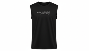 Custom Black Men's Pickleball Tank Top Breathable Moisture Wicking Lightweight Summer Sleeveless O-Neck Sports Vest OEM ODM - Product Image 3