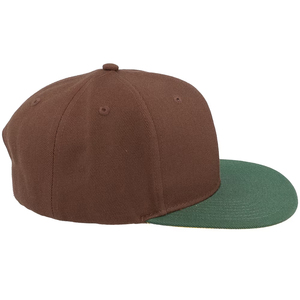 Casquettes Snapback personnalisées de haute qualité avec logo brodé, casquette de baseball à visière plate marron, casquettes Snapback unisexes - Product Image 1